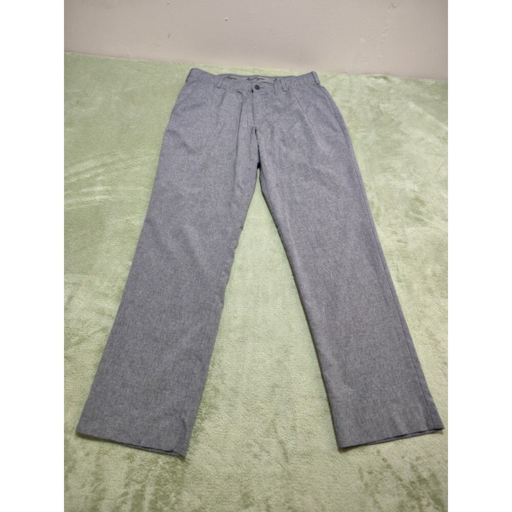 Ben Hogan Golf Pants Mens 34 x 32 Heather Gray Performance Stretch Chino Pants